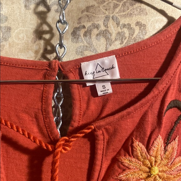 Embroidered Rust Top - Picture 4 of 8